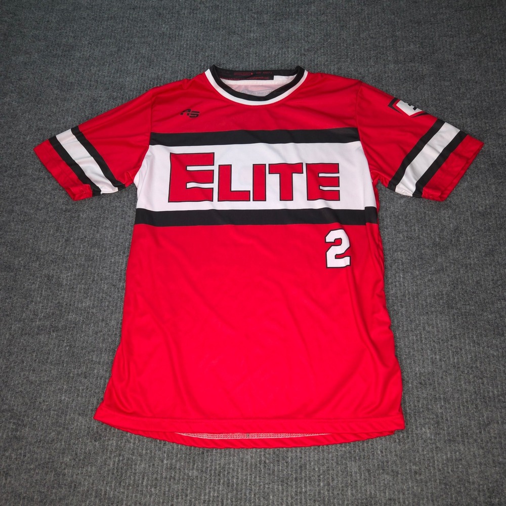 Arsenal Sports Elite Jersey Mens Small Red White Black Moore 2 Soccer Shirt